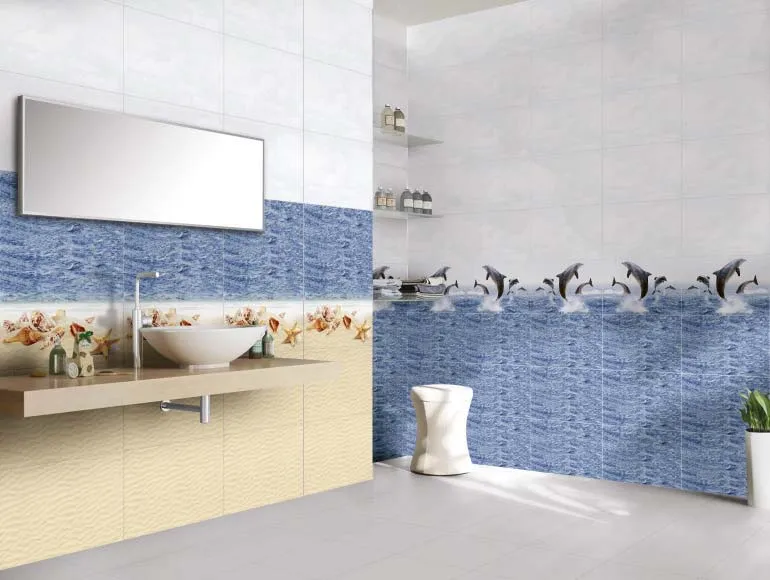 Modern washbasin design and decorative tiles